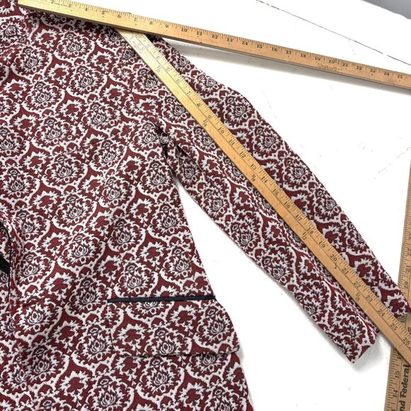 Palm Beach red Wh  Brocade  Tuxedo Prom Formal Jacket Vintage 70’s - Picture 7 of 15